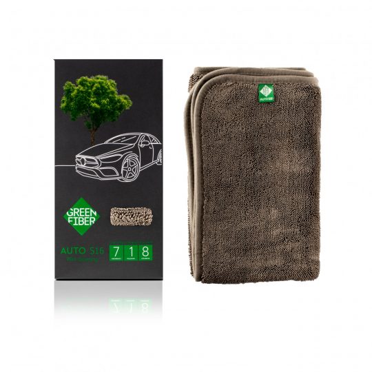 Автополотенце для влажной уборки Green Fiber AUTO S16, серое