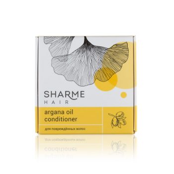 Натуральный твердый кондиционер Sharme Hair Argana Oil с аргановым маслом для поврежденных волос, 45 г — фото 2